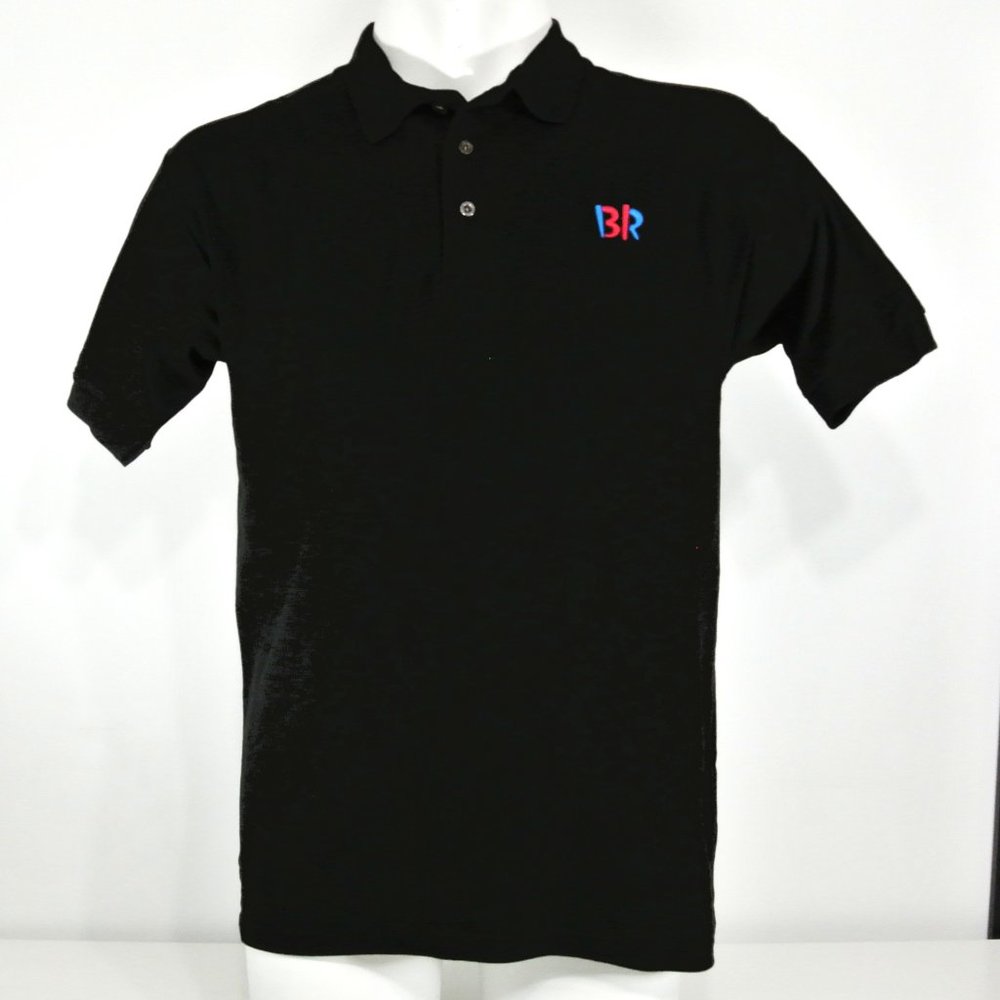 BASKIN ROBBINS Ice Cream Black Polo Shirt Employee Uniform NEW Size L Large